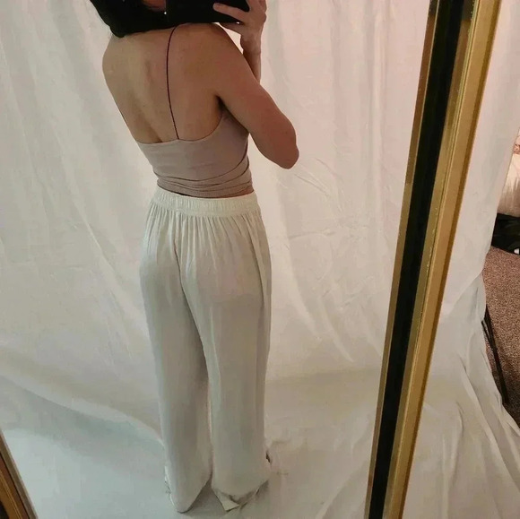 Free people intimately nude strap crop top scoop neck layer basics yoga lounge - Picture 4 of 8